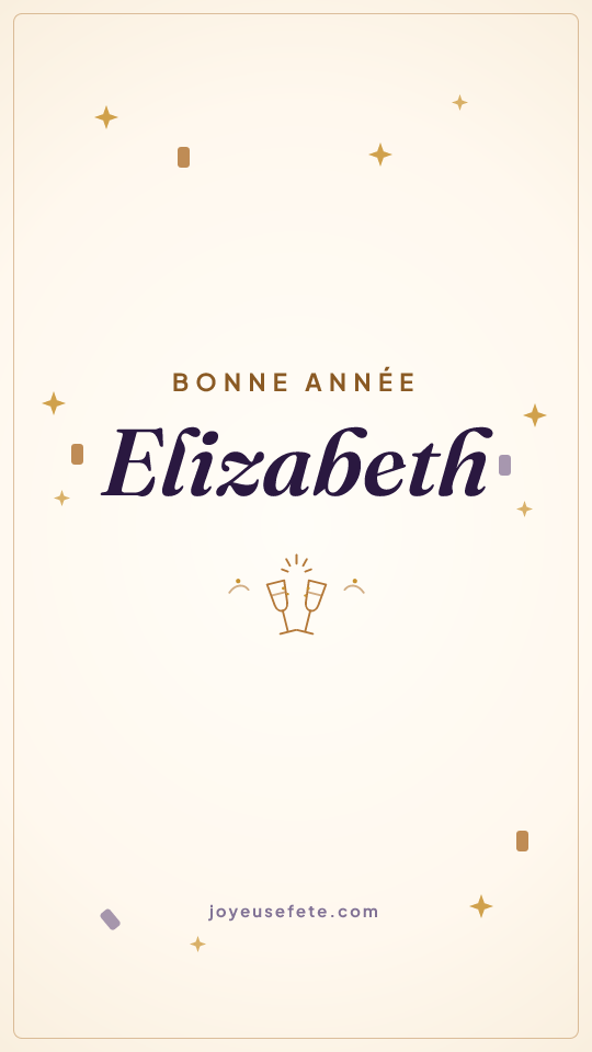 Image « Bonne année Elizabeth » au format story