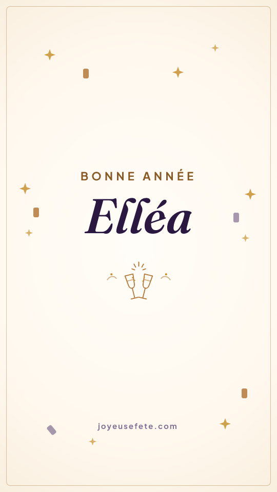 Image « Bonne année Elléa » au format story