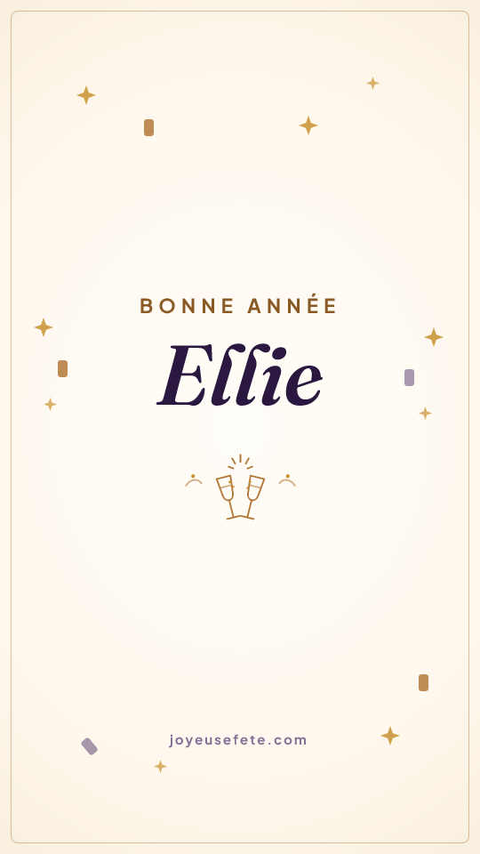 Image « Bonne année Ellie » au format story