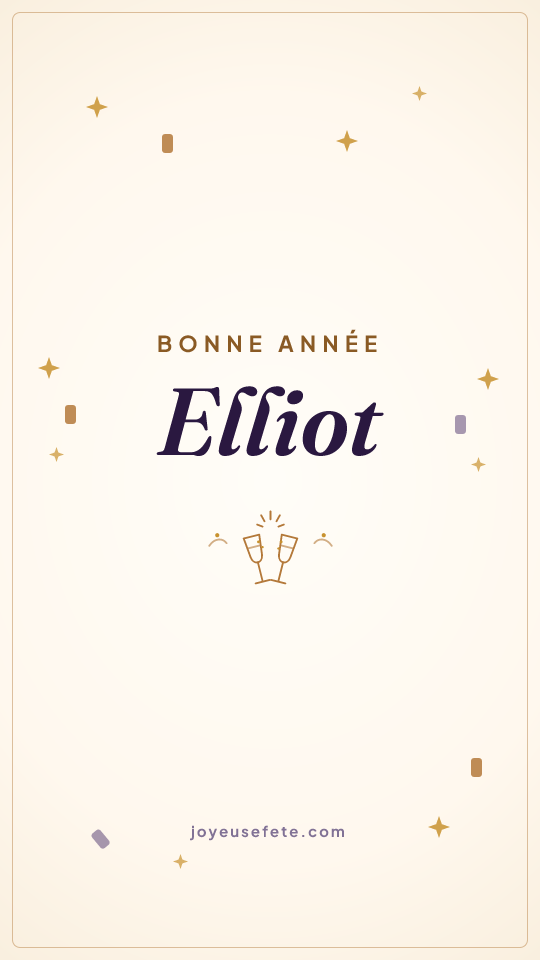 Image « Bonne année Elliot » au format story