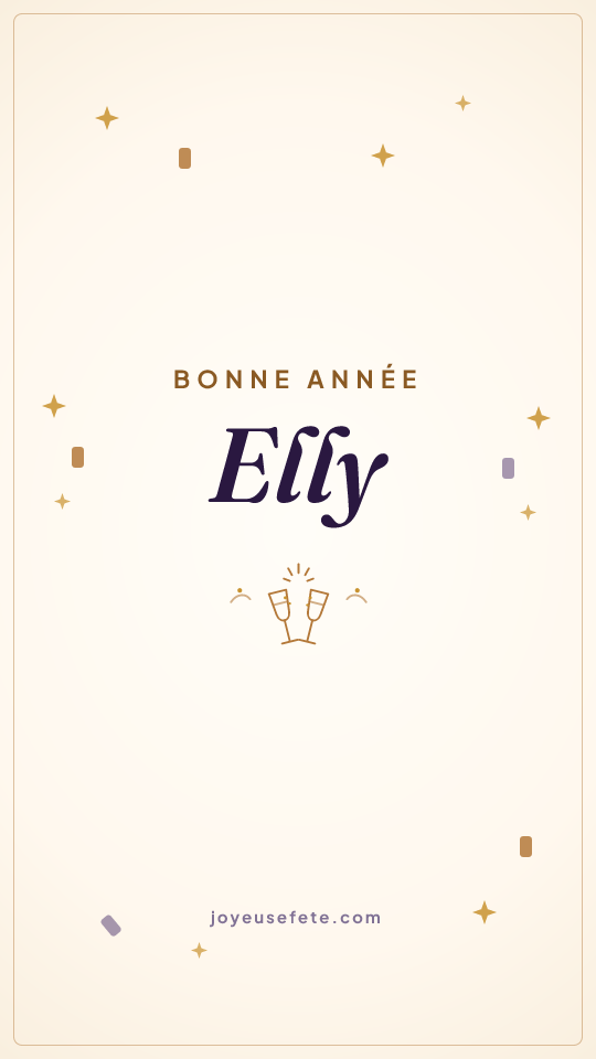 Image « Bonne année Elly » au format story