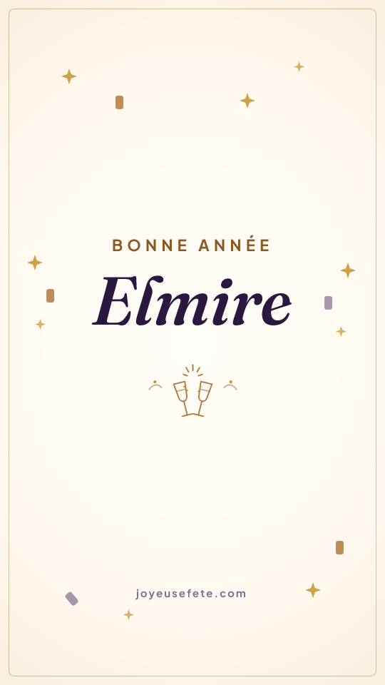 Image « Bonne année Elmire » au format story
