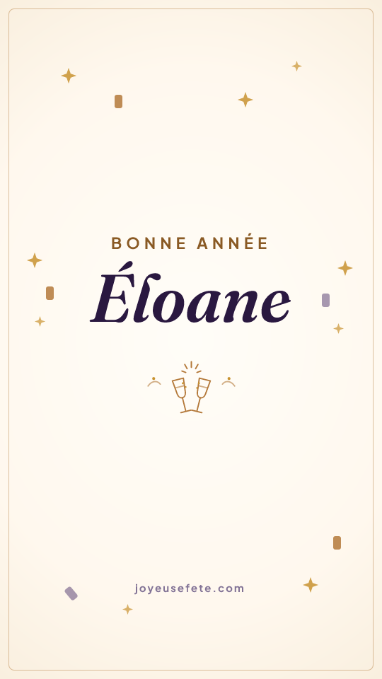 Image « Bonne année Éloane » au format story