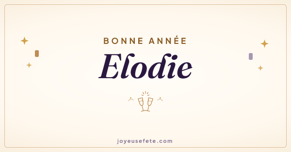 Image « Bonne année Elodie » au format large