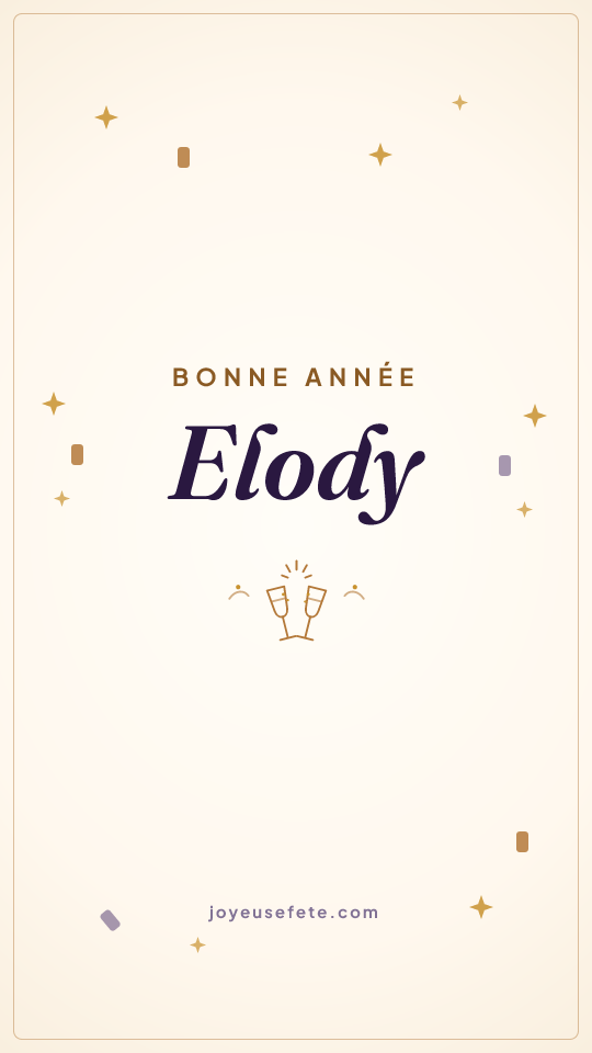 Image « Bonne année Elody » au format story
