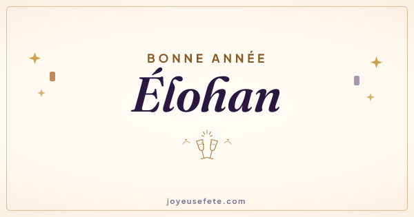 Image « Bonne année Élohan » au format large