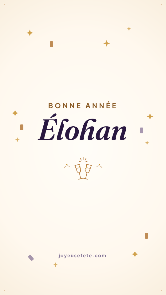 Image « Bonne année Élohan » au format story