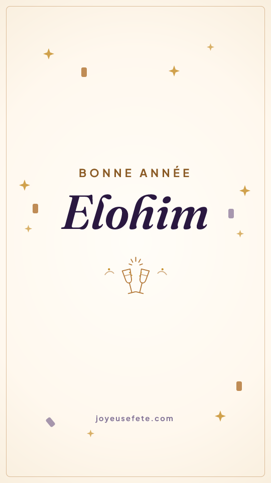 Image « Bonne année Elohim » au format story