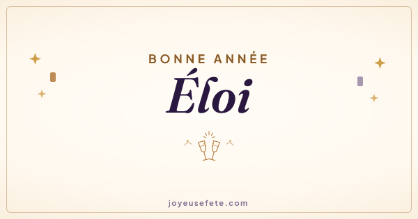 Image « Bonne année Éloi » au format large