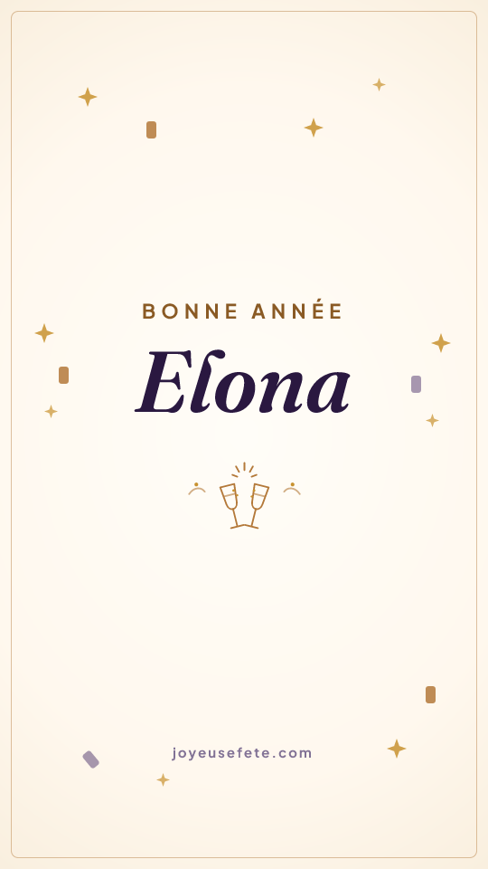 Image « Bonne année Elona » au format story