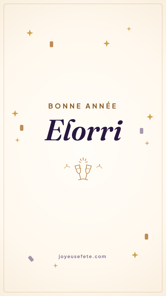 Image « Bonne année Elorri » au format story