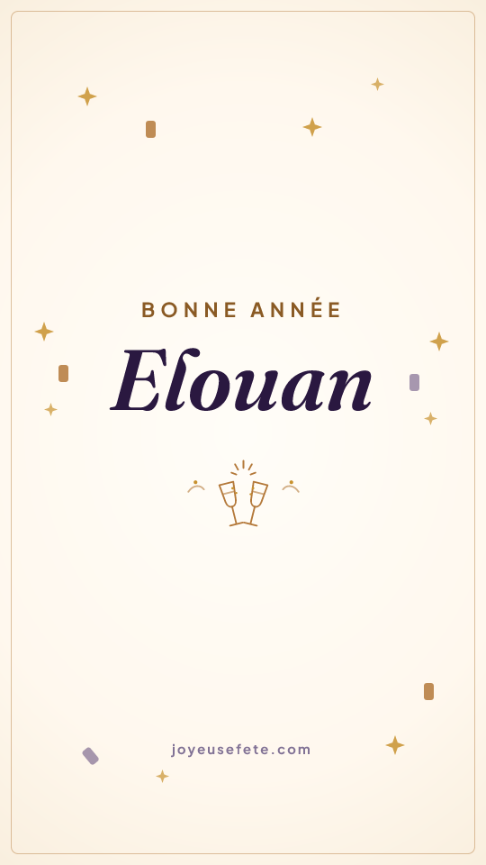 Image « Bonne année Elouan » au format story