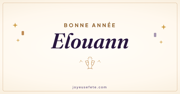 Image « Bonne année Elouann » au format large