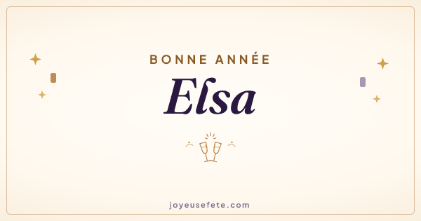 Image « Bonne année Elsa » au format large
