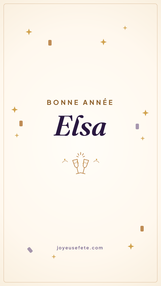Image « Bonne année Elsa » au format story
