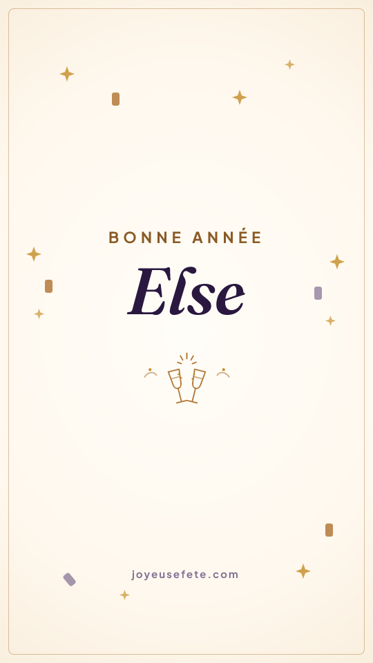 Image « Bonne année Else » au format story