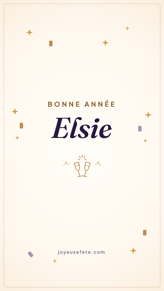 Image « Bonne année Elsie » au format story