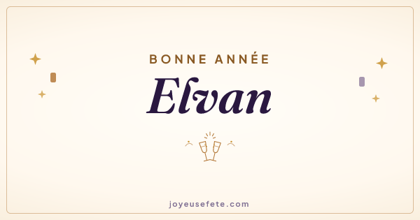 Image « Bonne année Elvan » au format large