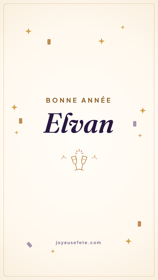 Image « Bonne année Elvan » au format story
