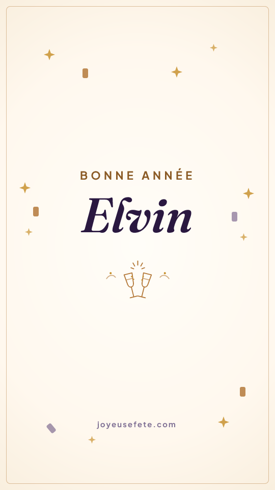 Image « Bonne année Elvin » au format story