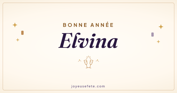 Image « Bonne année Elvina » au format large