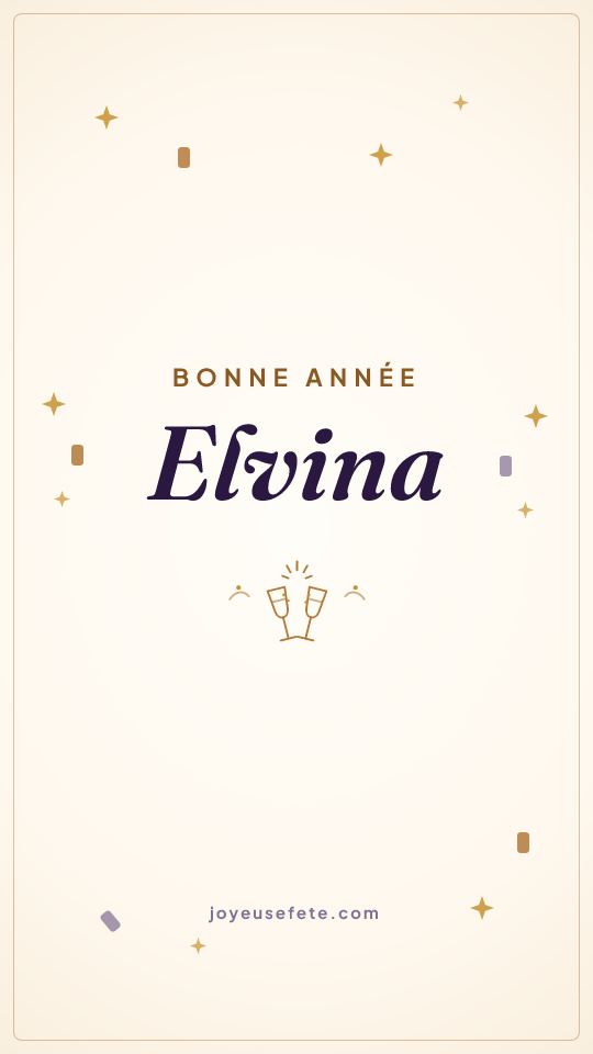 Image « Bonne année Elvina » au format story