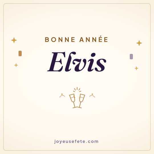 Image carrée « Bonne année Elvis » pour WhatsApp