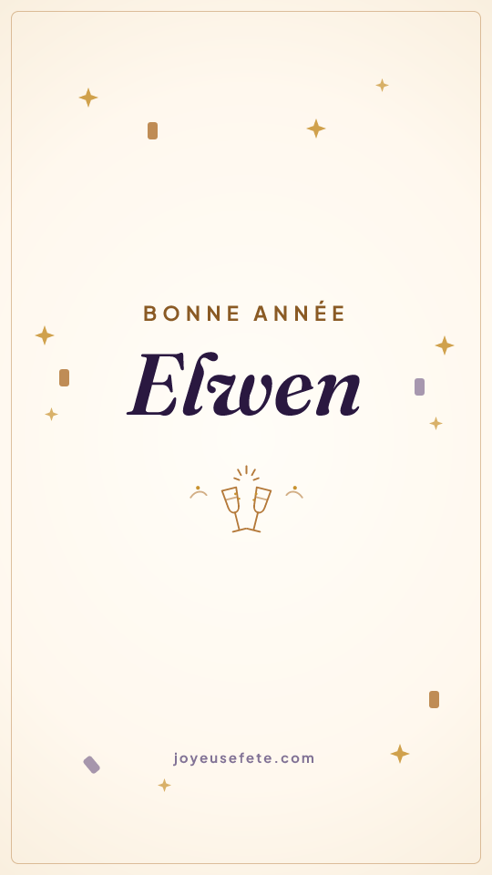 Image « Bonne année Elwen » au format story
