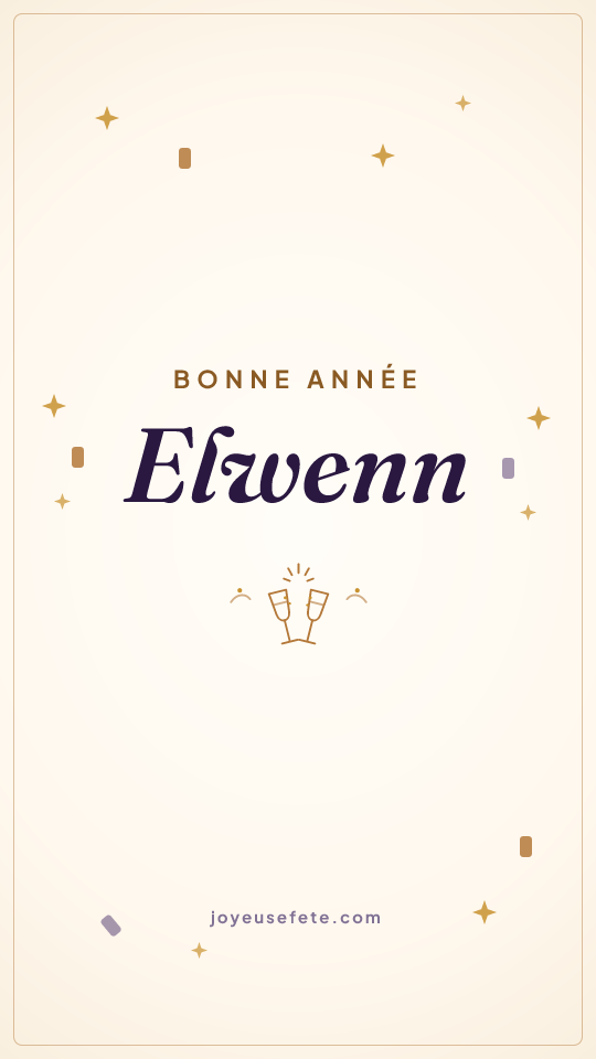 Image « Bonne année Elwenn » au format story