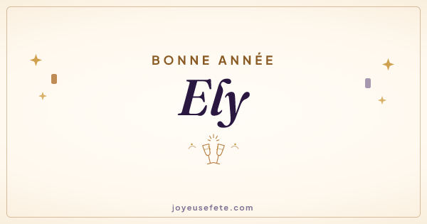 Image « Bonne année Ely » au format large
