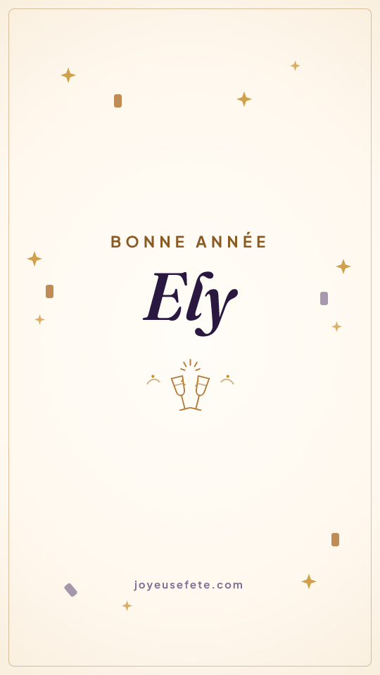 Image « Bonne année Ely » au format story