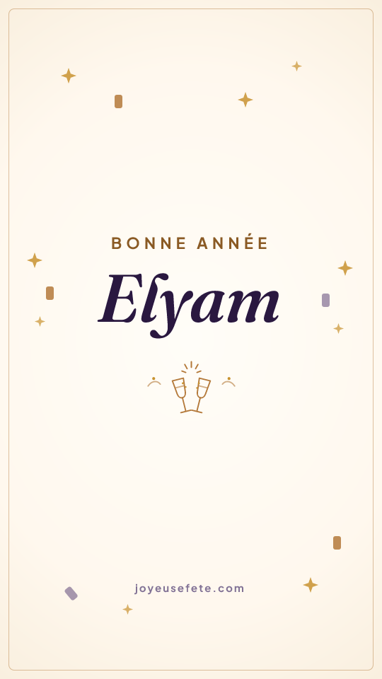 Image « Bonne année Elyam » au format story