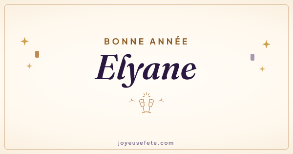 Image « Bonne année Elyane » au format large