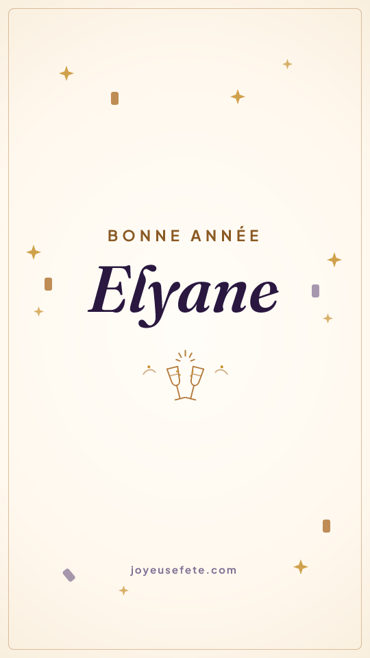Image « Bonne année Elyane » au format story