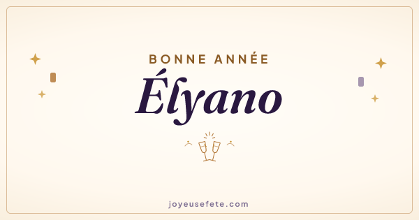 Image « Bonne année Élyano » au format large