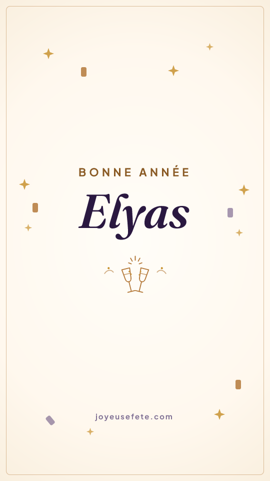 Image « Bonne année Elyas » au format story