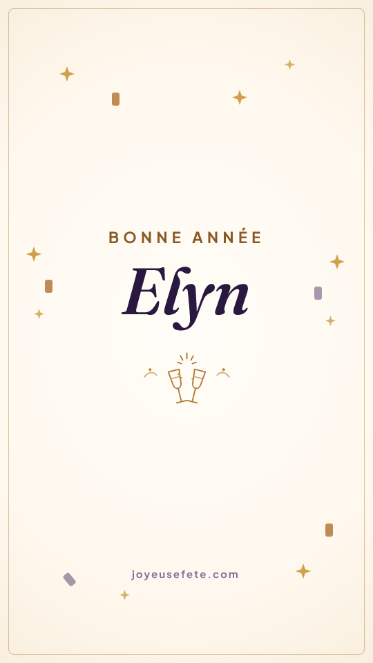 Image « Bonne année Elyn » au format story
