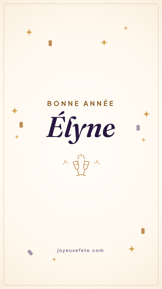 Image « Bonne année Élyne » au format story