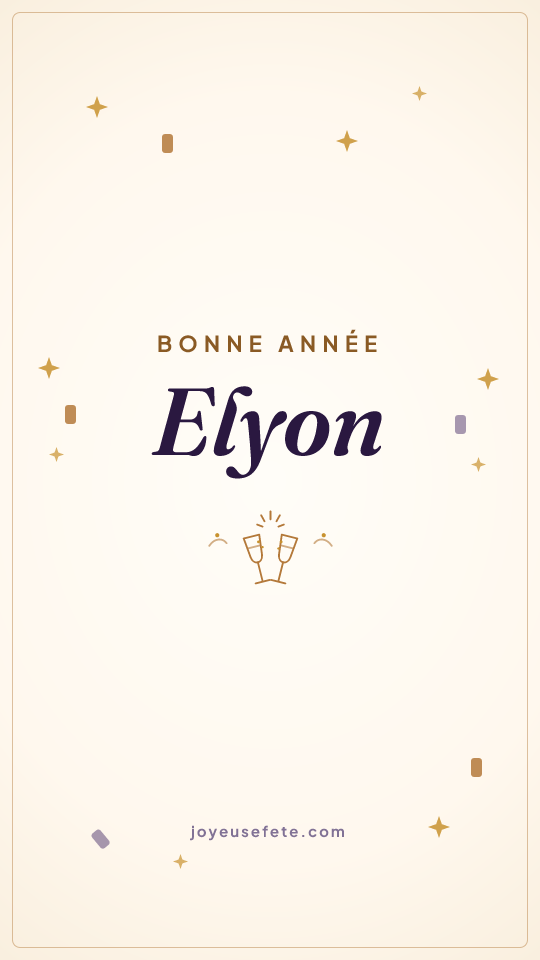 Image « Bonne année Elyon » au format story
