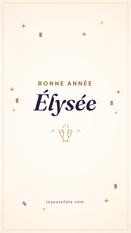 Image « Bonne année Élysée » au format story