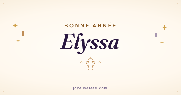 Image « Bonne année Elyssa » au format large