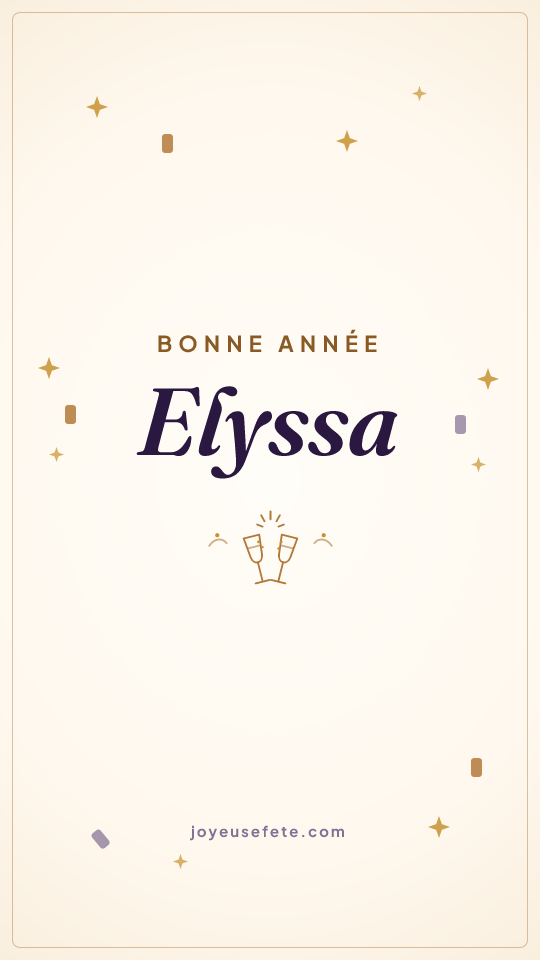 Image « Bonne année Elyssa » au format story