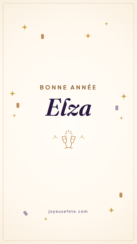 Image « Bonne année Elza » au format story