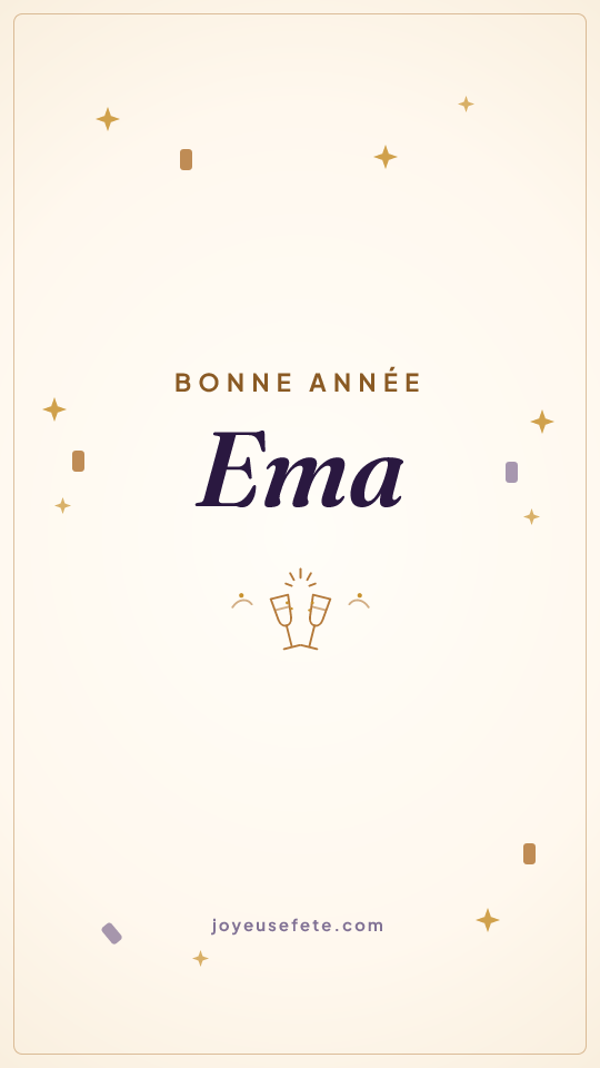 Image « Bonne année Ema » au format story
