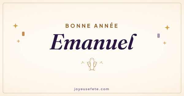 Image « Bonne année Emanuel » au format large
