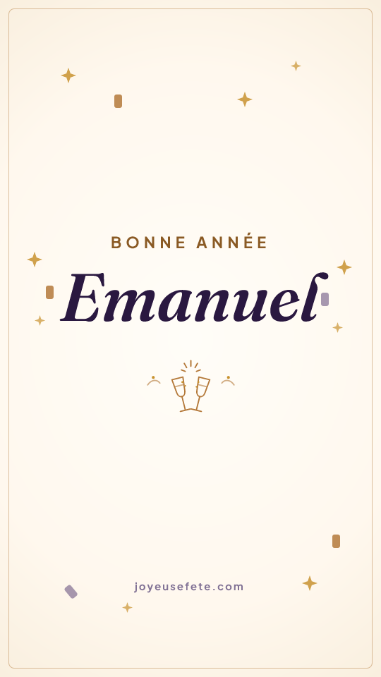 Image « Bonne année Emanuel » au format story