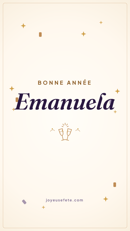 Image « Bonne année Emanuela » au format story