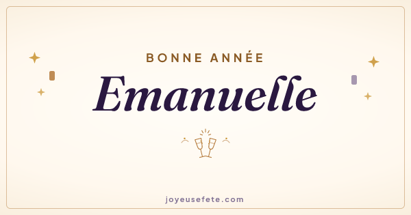 Image « Bonne année Emanuelle » au format large