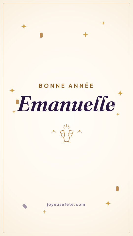 Image « Bonne année Emanuelle » au format story