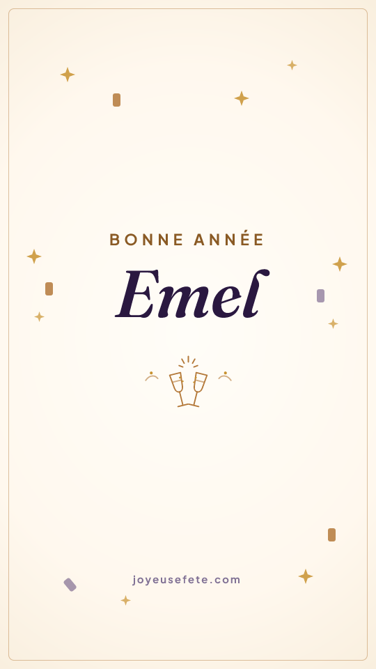 Image « Bonne année Emel » au format story